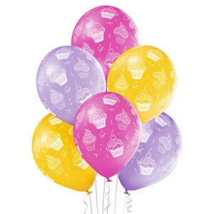 Muffin Cupcakes ballonger, 6 st 12 tum (30 cm)