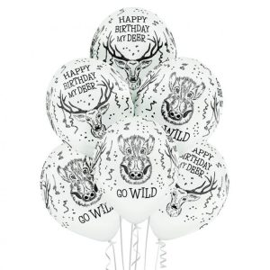 Animals Wild Deer Ballonger, 6 st 30 cm