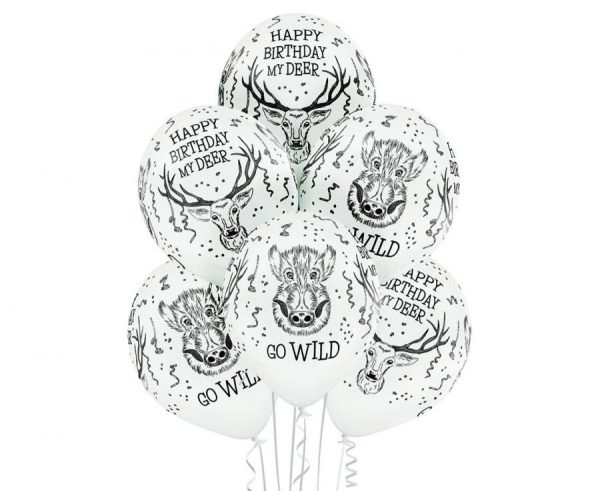 Djur Wild Deer Ballong, 6 st 30 cm