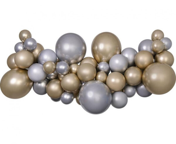 Colour Silver-Gold ballonggirlang set 65 delar