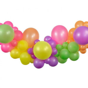Colour Bright Fluorescerande Ballonggirlang Set med 65 delar