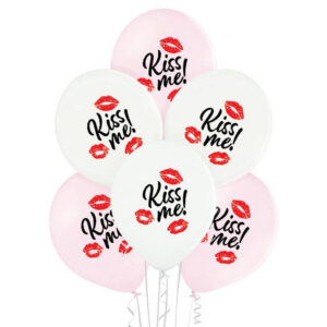 Love Kiss Me Kiss Ballong, 6 st 12 tum (30 cm)