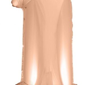 Number Roséguld Nummer 1 folieballong 92 cm