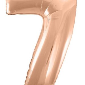 Number Roséguld Folieballong Siffra 7 92 cm
