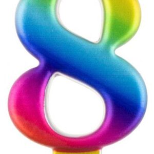 Number Galaxy Färgglad siffra 8 födelsedagsljus
