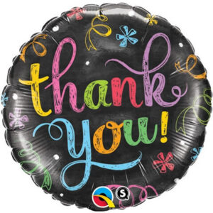 Happy Birthday Thank You griffeltavla folieballong 46 cm