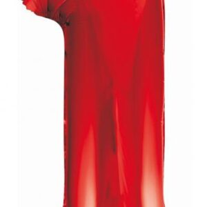 Number Red Röd Nummer 1 Folieballong 85 cm