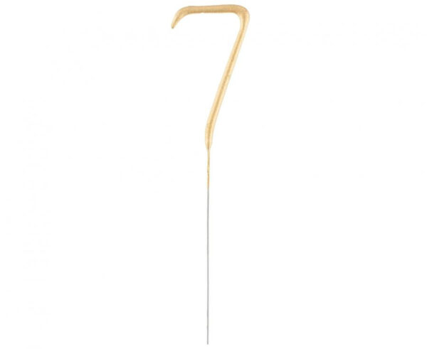 Number guld nummer 7 sparkler 17 cm