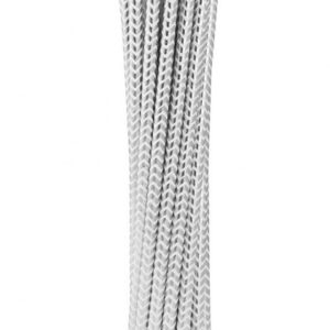 Colour Silver Chevron silver sugrör i papper 12-pack