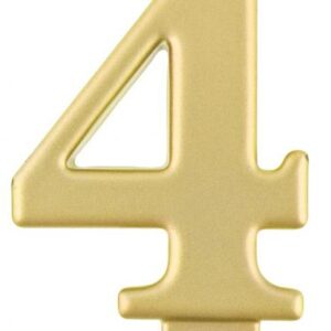 Number Metallic Gold siffra 4 ljus, tårtljus