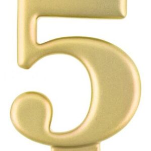 Number Metallic Gold nummer 5 ljus, tårtljus