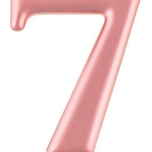 Number Metallic Roséguld Siffertårtljus 7