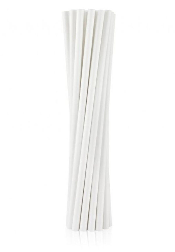 Colour vita papperssugrör 12-pack 19,7 cm