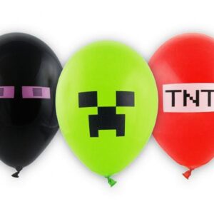 Minecraft TNT festballonger, 6 st 30 cm