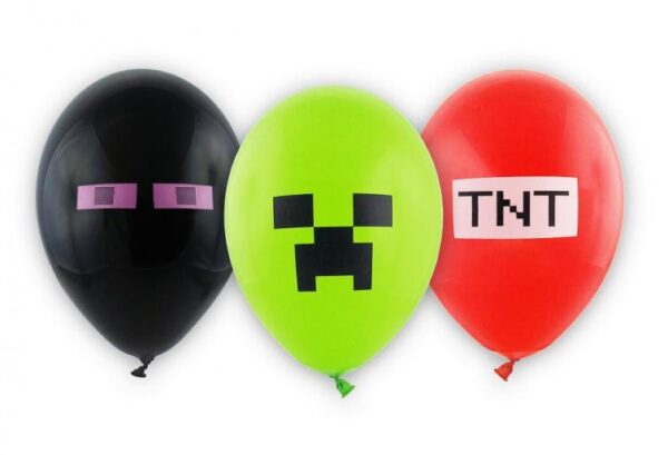 Minecraft TNT-festballonger, 6 st 30 cm