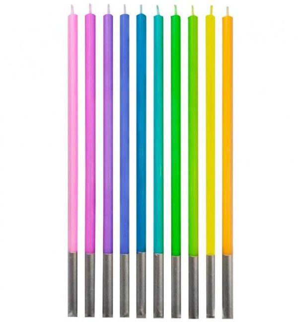 Colour Pastell födelsedagsljus, 10 st
