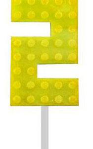 Blocks Yellow Blocks Byggkloss Nummer 2 Gul Tårtljus