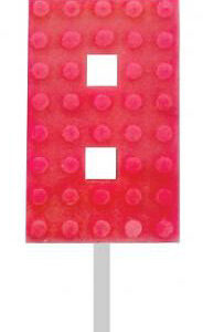 Blocks Red Blocks Byggkloss Sifferljus 8 Röd, Födelsedagsljus
