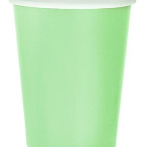 Färgade pappersmuggar mintgrön, 14-pack, 270 ml