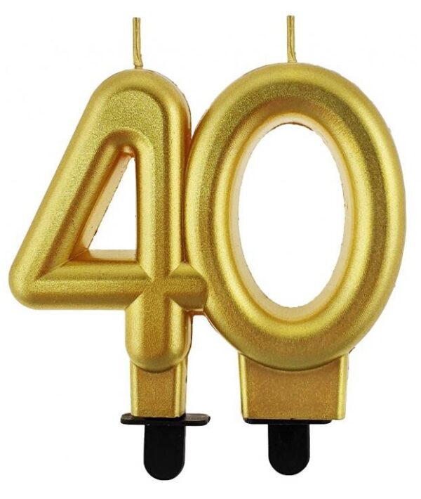 Guld 40-års Tårtljus, Siffra