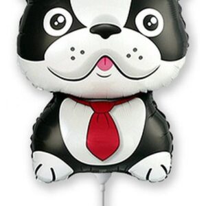 Dog Bulldog svart folieballong 36 cm (WP)