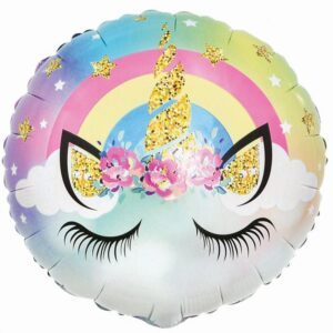 Enhörning pastell folieballong 36 cm