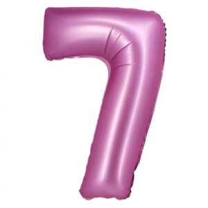 Satinrosa Folieballong Siffra 7, 76 cm