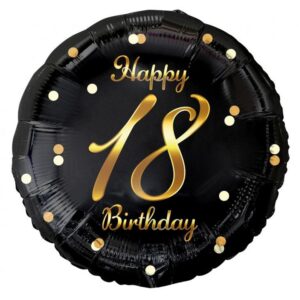Happy Birthday B&C Gold Happy Birthday 18 folieballong 36 cm