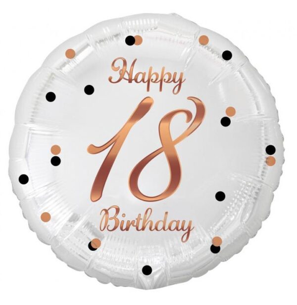 Happy Birthday 18 folieballong 36 cm