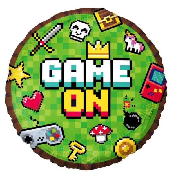 Gamer Game On leksaksfolieballong 45 cm