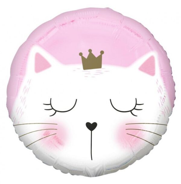 Katt sömnig folieballong 36 cm