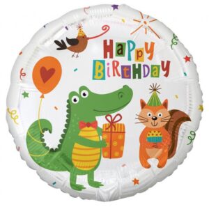 Happy Birthday Krokodil Folieballong 36 cm