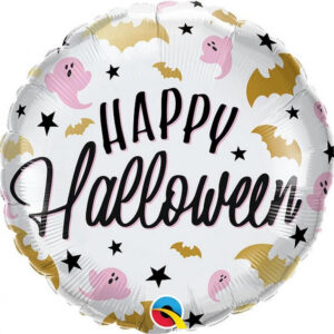 Halloween Happy Bats och Ghosts folieballong 46 cm