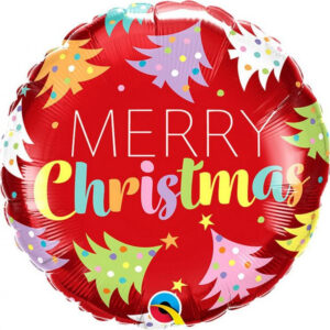 Christmas Merry Christmas Röd, folieballong 46 cm