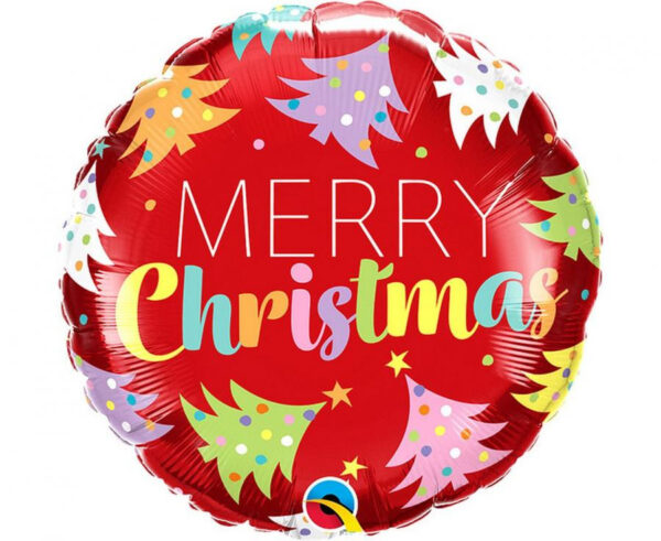 Christmas Merry röd folieballong 46 cm