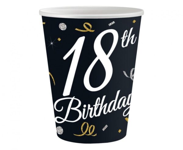 Happy Birthday 18 B&C pappersmuggar 6-pack 200 ml