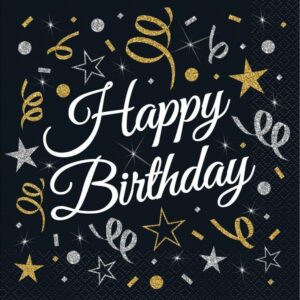 Happy Birthday servetter 20-pack 33x33 cm