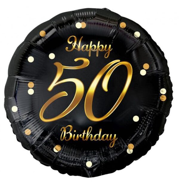 Happy Birthday B&C Gold Happy Birthday 50 folieballong 36 cm