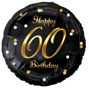Happy Birthday B&C Gold Happy Birthday 60 folieballong 36 cm