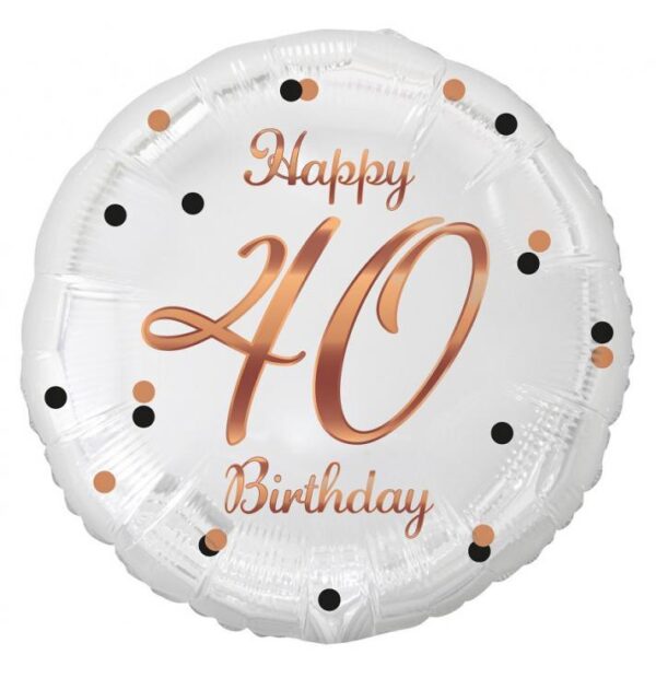 Happy Birthday 40 folieballong 36 cm