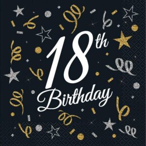 Happy Birthday 18 servetter 20 st 33x33 cm