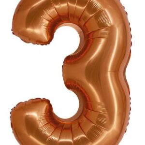 Sifferballong koppar nummer 3, 76 cm