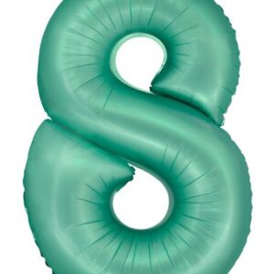 Number Mint Mat Mint 8 Folieballong 76 cm