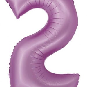 Siffran 2 Lila Folieballong 76 cm