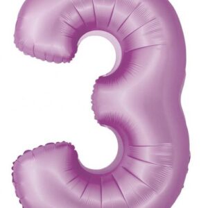 Siffra 3 Lila Folieballong 76 cm