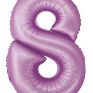 Number Lavender Mat Lavendel Sifferballong 8 Folie 76 cm