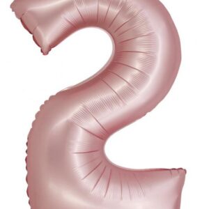 Siffran 2 folieballong rosa 76 cm
