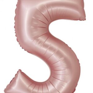 Siffra 5 folieballong rosa 76 cm