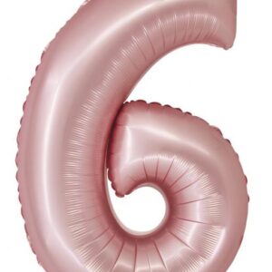 Siffraballong Rosa nummer 6, 76 cm
