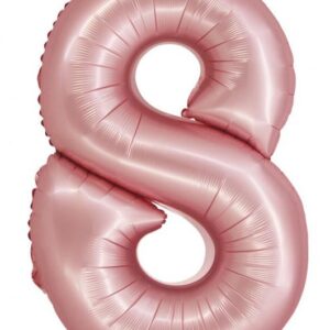 Siffra 8 Folieballong Rosa 76 cm